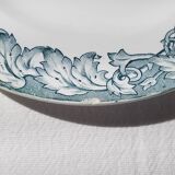 Set of 5 flat plates in St Amand earthenware, Valérie model, Ironstone