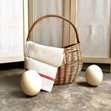 Woven wicker basket