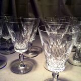 Set of 12 baccarat crystal water glasses carcassonne model