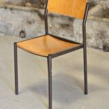 Designer wood and metal chair