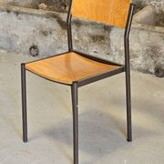 Designer wood and metal chair