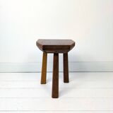Mid Century Table d'appoint Pouf à fleurs Banque de fleurs Vintage Bois massif Table de chevet Table
