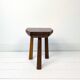 Mid Century Table d'appoint Pouf à fleurs Banque de fleurs Vintage Bois massif Table de chevet Table