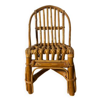 Rattan children's armchair