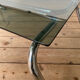 Tubular frame smoked glass coffee table 1970 vintage