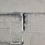 Tableau peinture abstraite monochrome minimaliste blanc