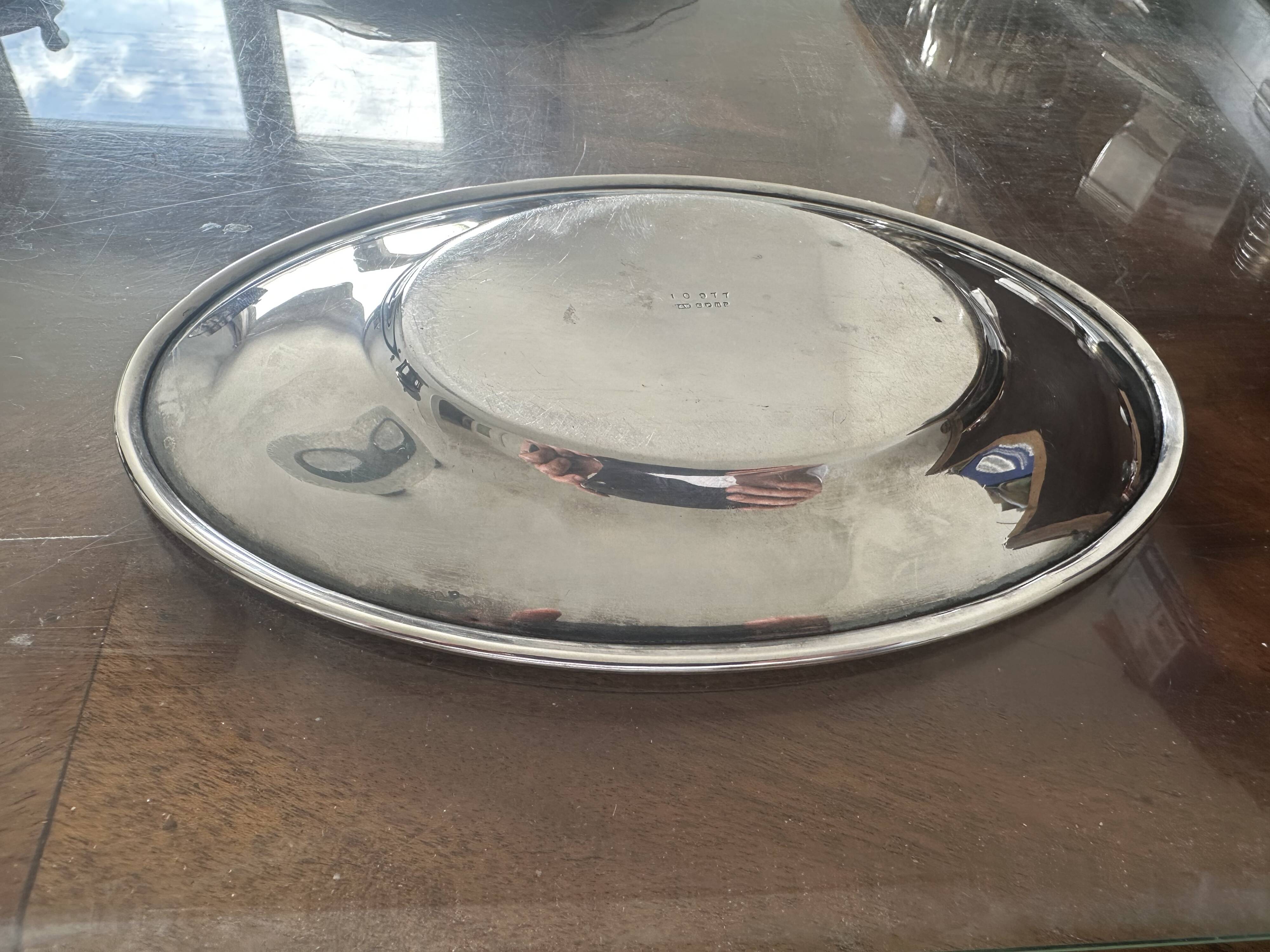 Norton & White EPNS Manchester Silver Plated Trinket Tray 21 cm / 14 cm