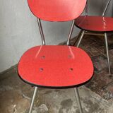 Red formica chairs