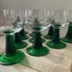 Series of 10 vintage stemmed glasses from the 70s