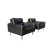 Lot de 2 fauteuils en cuir au design vintage