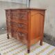 Small cherry crossbow chest of drawers, Regency/Louis XV style