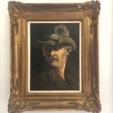 Portrait of an old man, oil on canvas signed