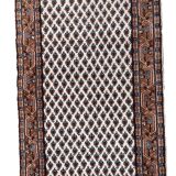 Tapis vintage indien Seraband fait main en laine – 73 x 140 cm – 1970s