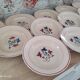 Lot de 12 assiettes creuses années 30 en faïence K&G Lunéville modèle Denise