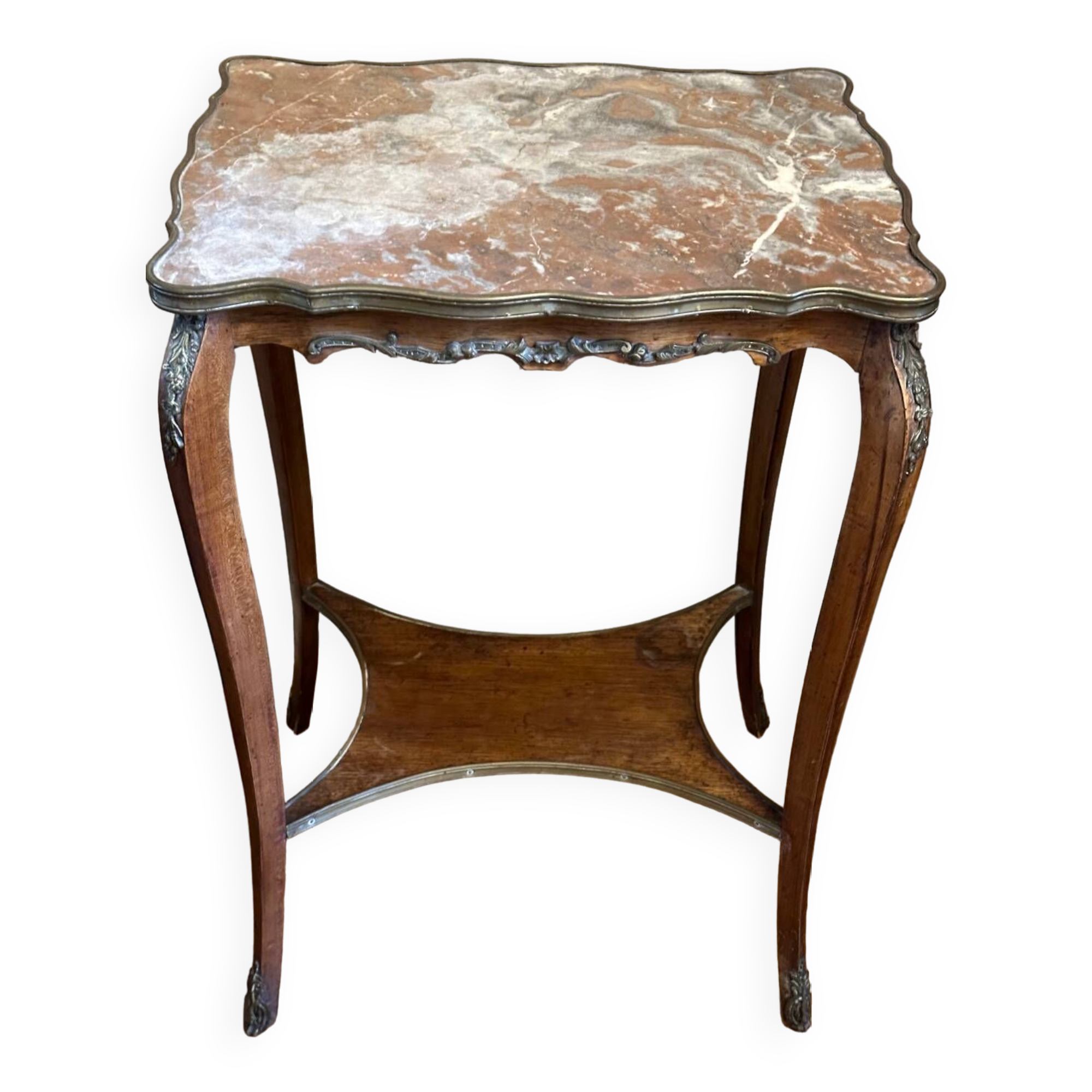 Table d’appoint avec Plateau en Marbre Style Louis XV - Fin 19 e