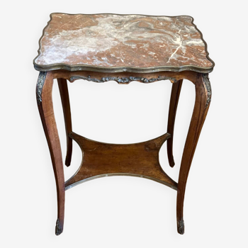 Table d’appoint avec Plateau en Marbre Style Louis XV - Fin 19 e