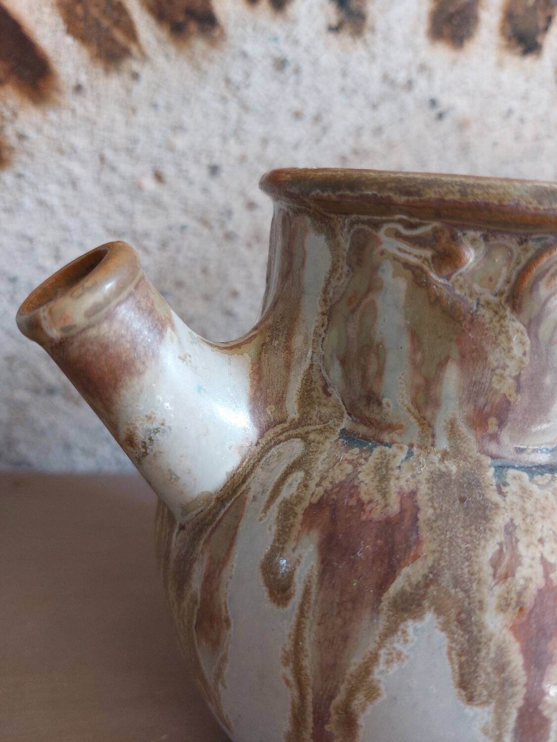 Ceramic pitcher signed Denbac, 1930