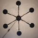 Vintage six-arm chandelier, 1970's.