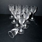 Set of 11 junon liqueur glasses cristallerie lorraine lemberg dlg chantilly saint-louis