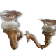 Pair of bronze and Crystal