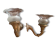 Pair of bronze and Crystal