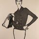 Illustration de mode 1957 par René Gruau