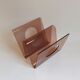 Smoked plexiglas magazine holder 70s