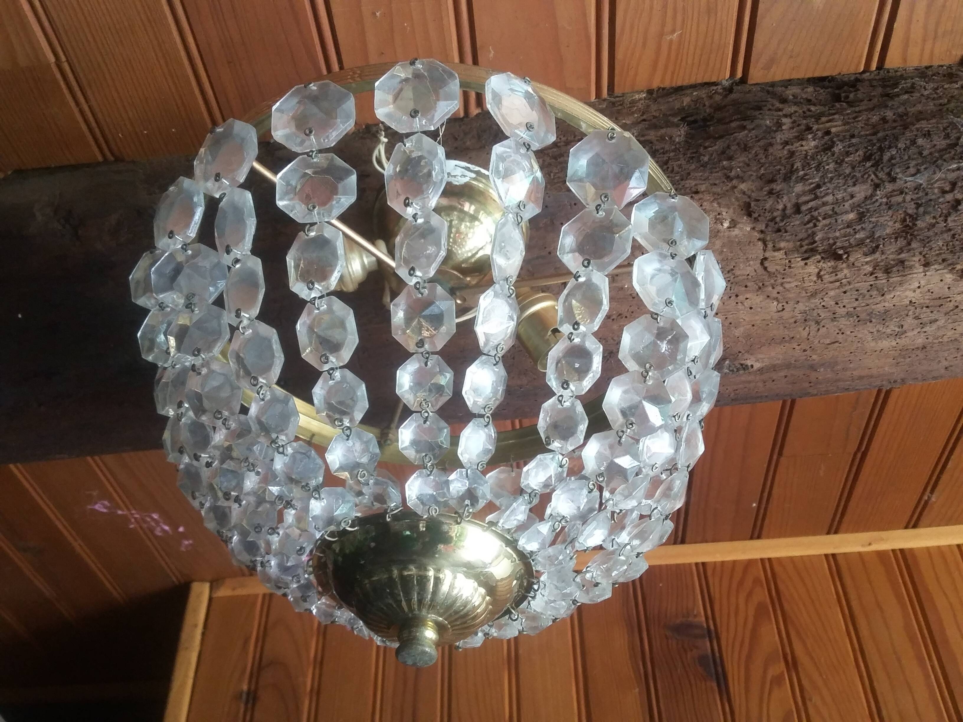Petit lustre à pampilles - xxème