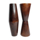 Pair of bamboo design vases, vintage, 80s, 30 cm