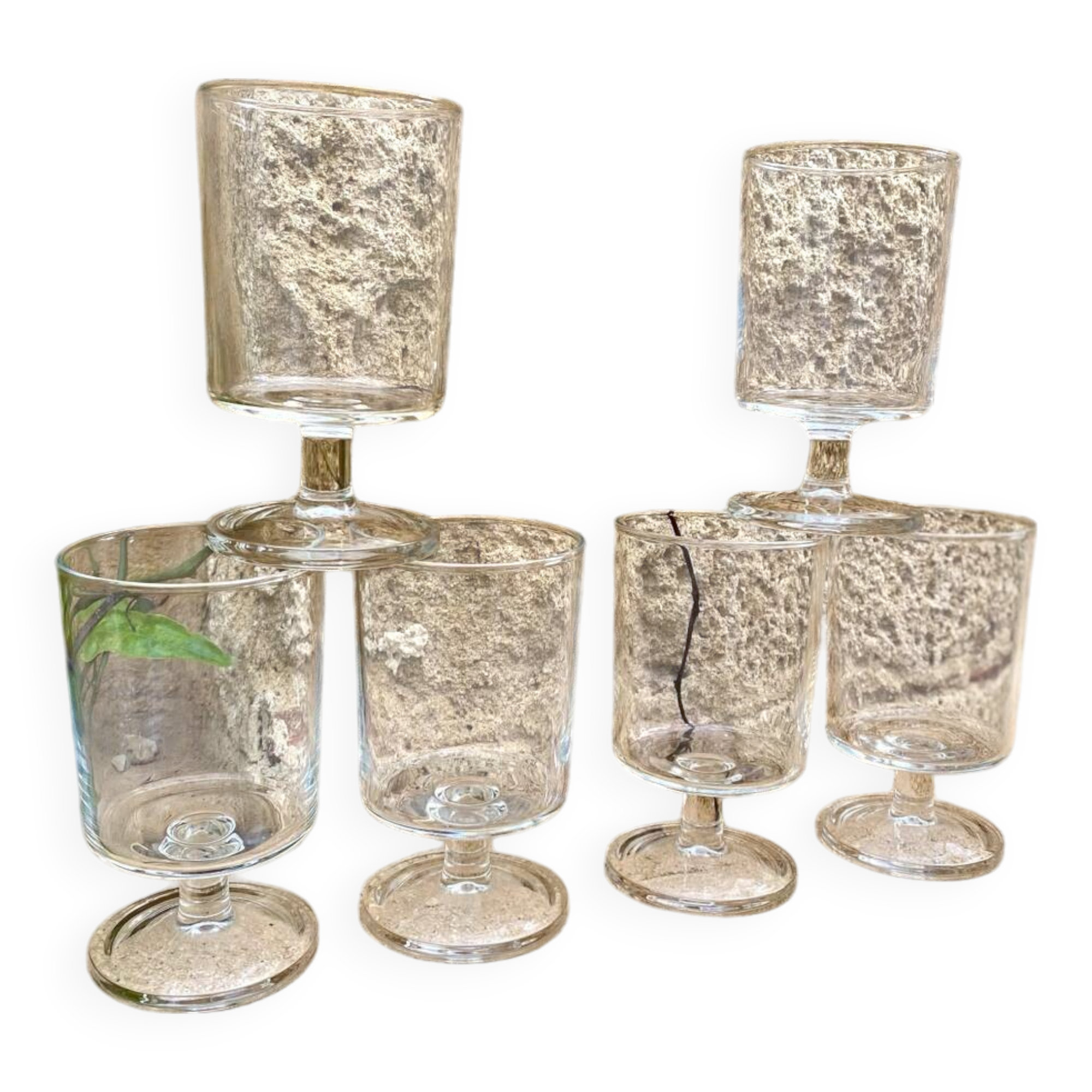 Luminarc stemmed glasses