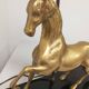 Table lamp Horse in gilded brass