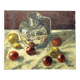 Painting 60's "The Silver Jug" signed Guénégueau