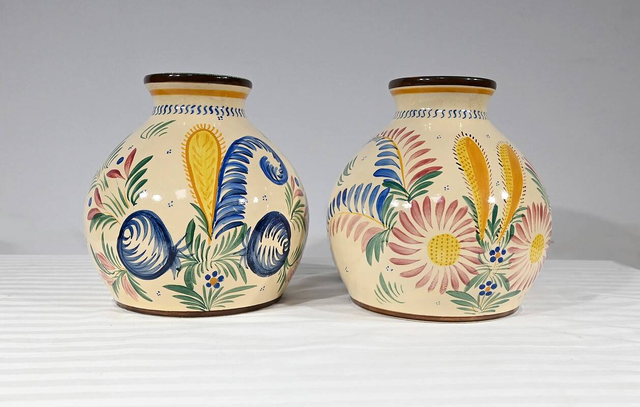 Pair of Earthenware Vases, Henriot Quimper – Mid 20th Century
