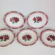 5 assiettes plates Digoin Sarreguemines