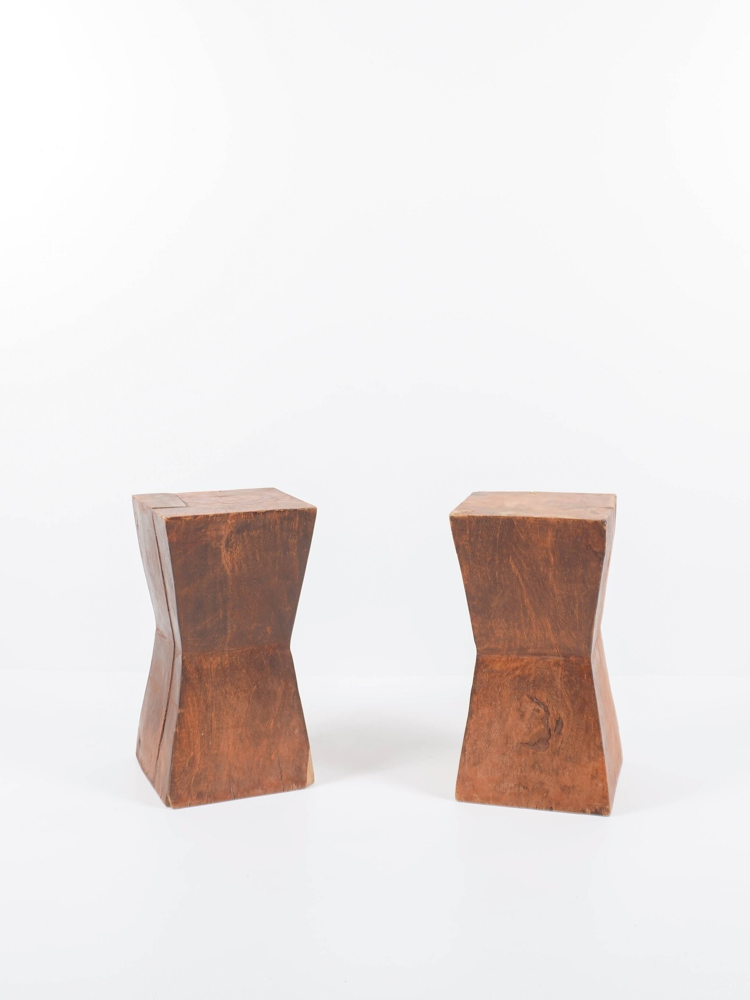 Pair of side tables from around 1950 in the style of Christian Liaigre.