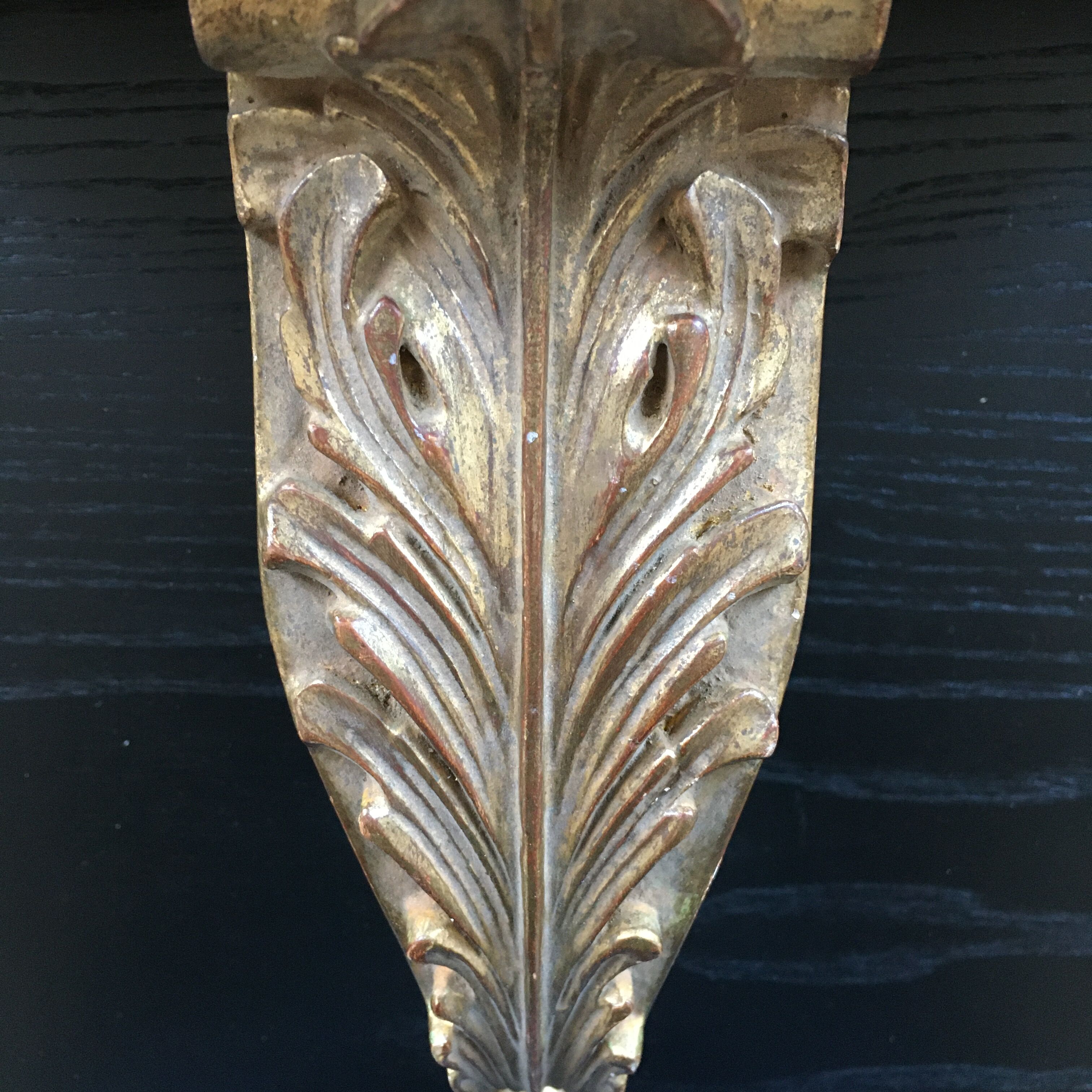 Gold patinated wall console