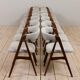 Set of 14 mid-century Danish teak dining chairs by Th Harlev for Farstrup Møbler in blue wool 1950