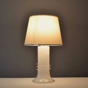 Large Glass Table Lamp by Hannelore Dreutler/Studio Åhus for Ateljé Lyktan, signed and dated 1981
