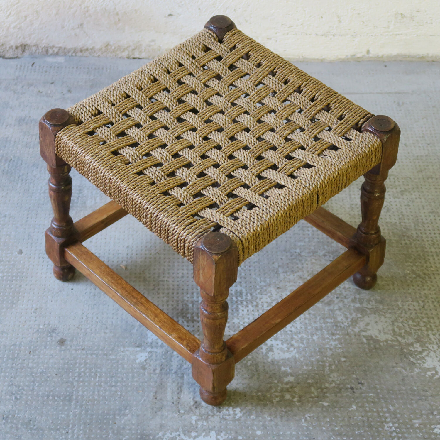 Braided rope stool