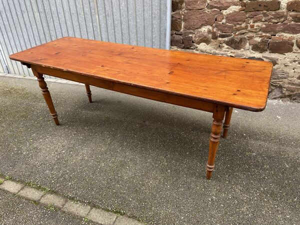 Grande table de café bistrot alsacienne sapin French bistro table 1930