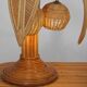 Paire de lampes «palmier» en rotin