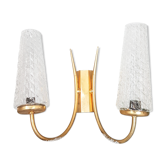 Tulip brass glass sconce rococo style