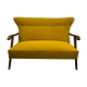 Yellow velvet sofa