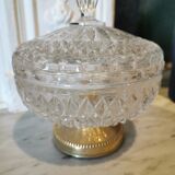 Chiselled crystal sugar box