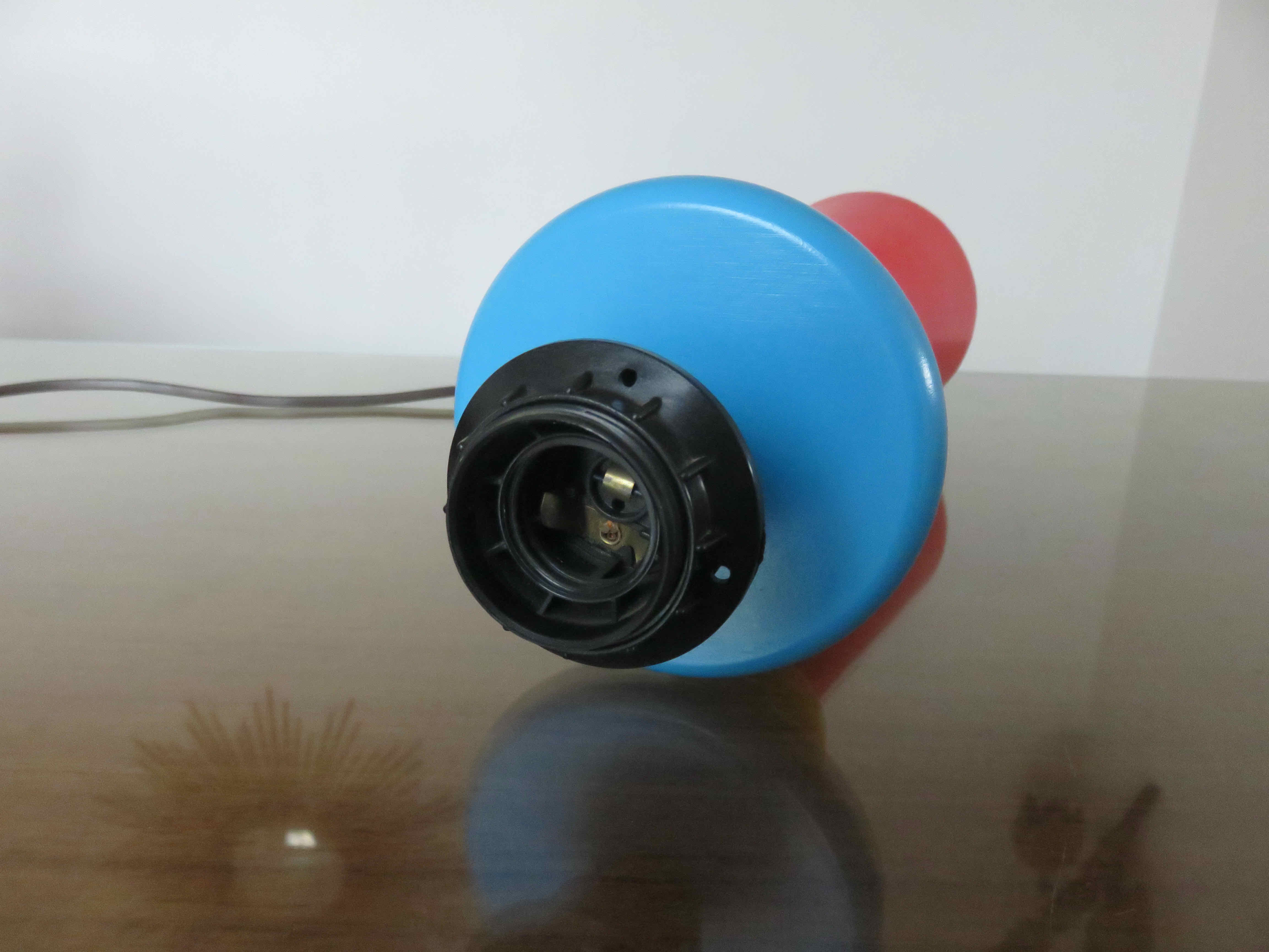 Wooden lamp " primary colors " 80s