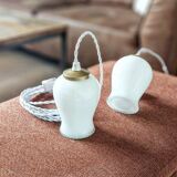Vintage opaline portable lamp