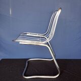 70s chrome metal chairs