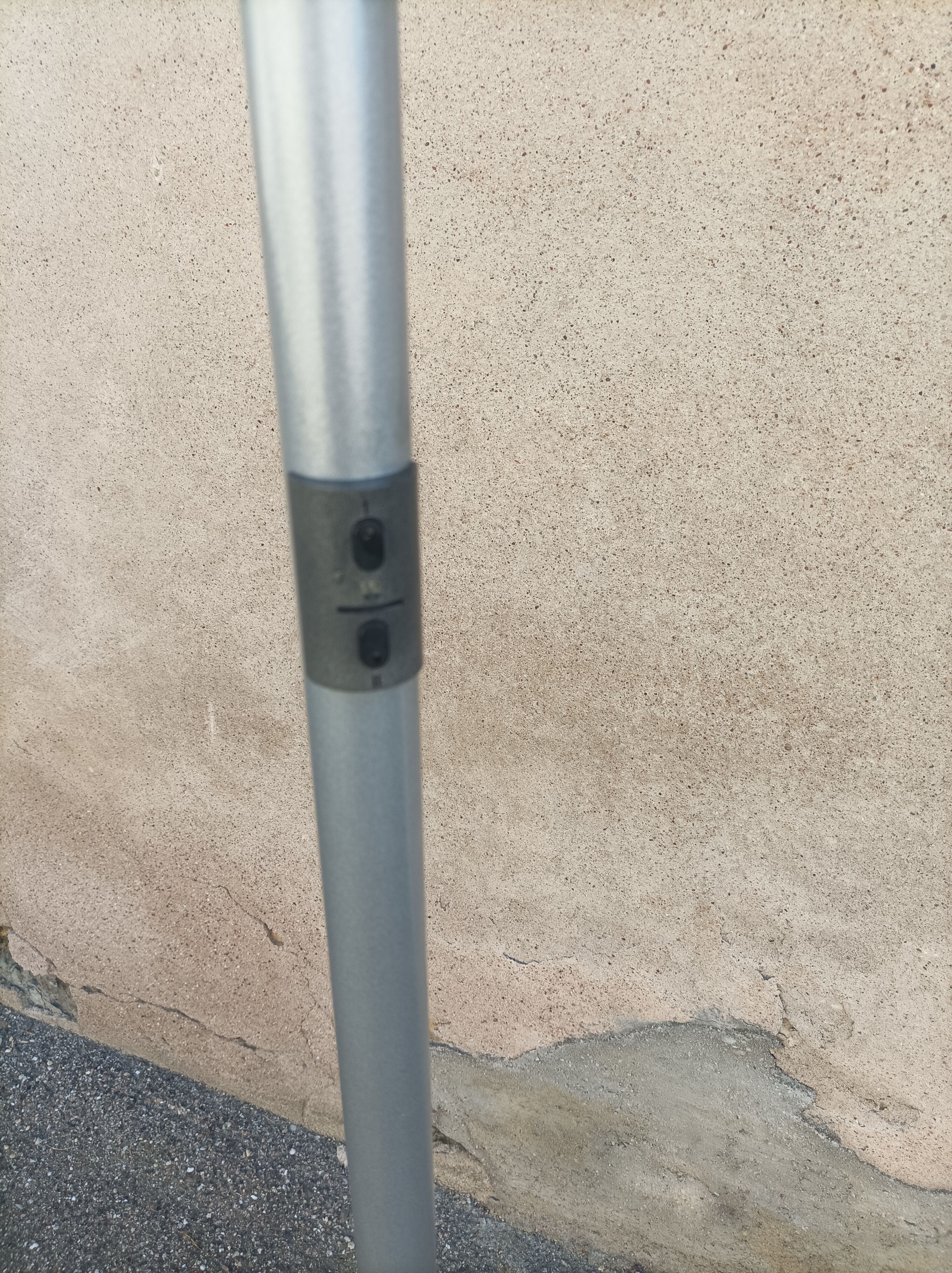 Vintage floor lamp grey metal