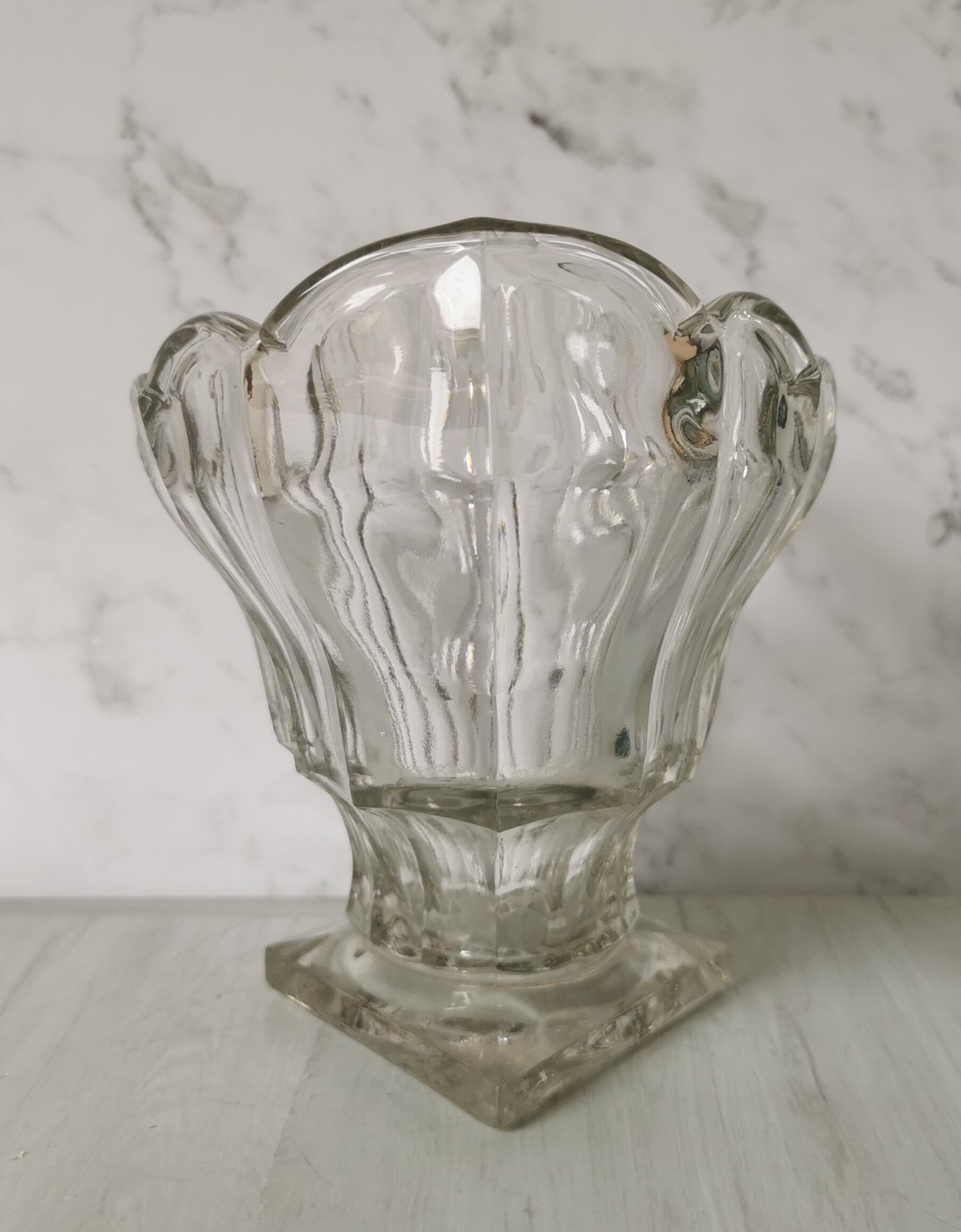Glass cup on foot