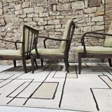 Set of 3 vintage Knoll Antimott armchairs 1960